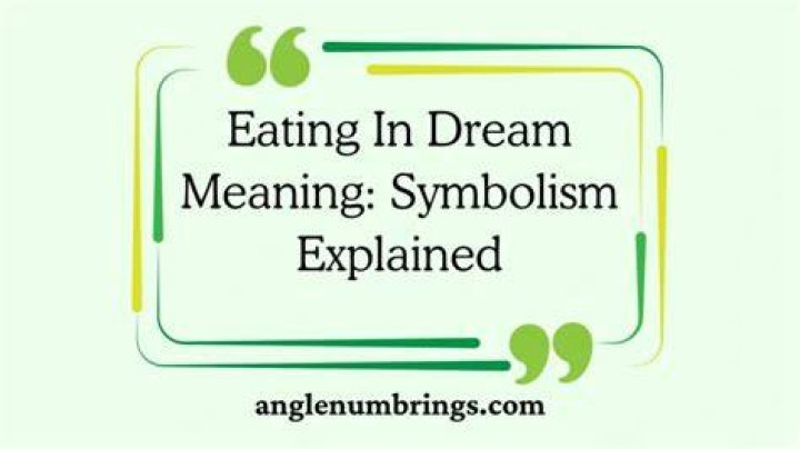 EATING DREAM Meaning & Symbolism