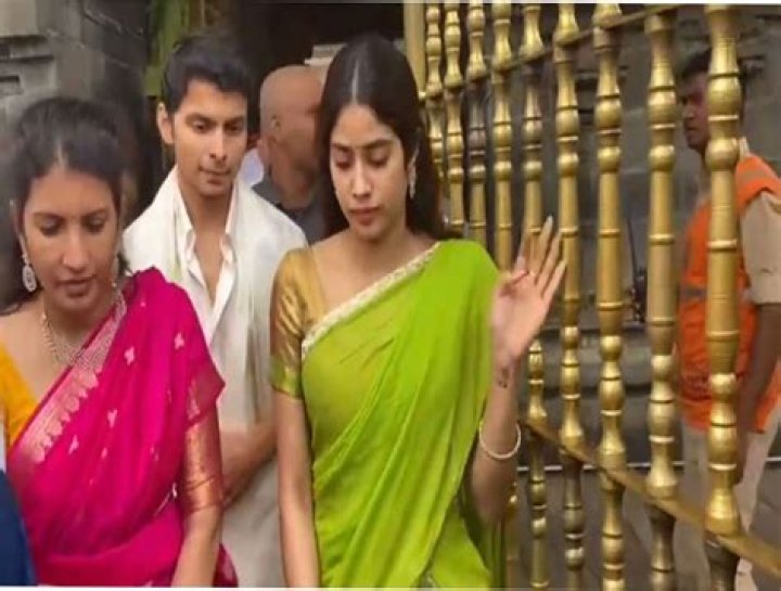 Janhvi Kapoor visits Tirumala temple with beau Shikhar Pahariya The