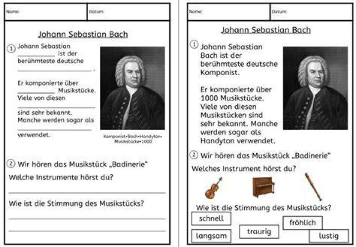 Johann Sebastian Bach Arbeitsblätter Grundschule 5 Tipps Nur Für Sie