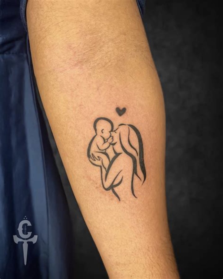 Mother and son tattoo Tattoo for son, Tattoos for daughters, Simple