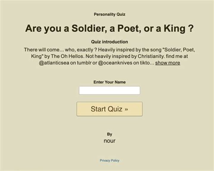 Soldier, Poet, King Quiz Video Gallery (Sorted by Views) Know Your Meme