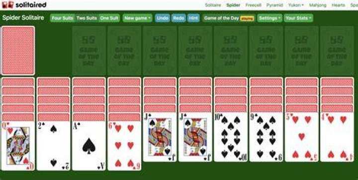 Spider Solitaire (Two Suits) Online & 100 Free